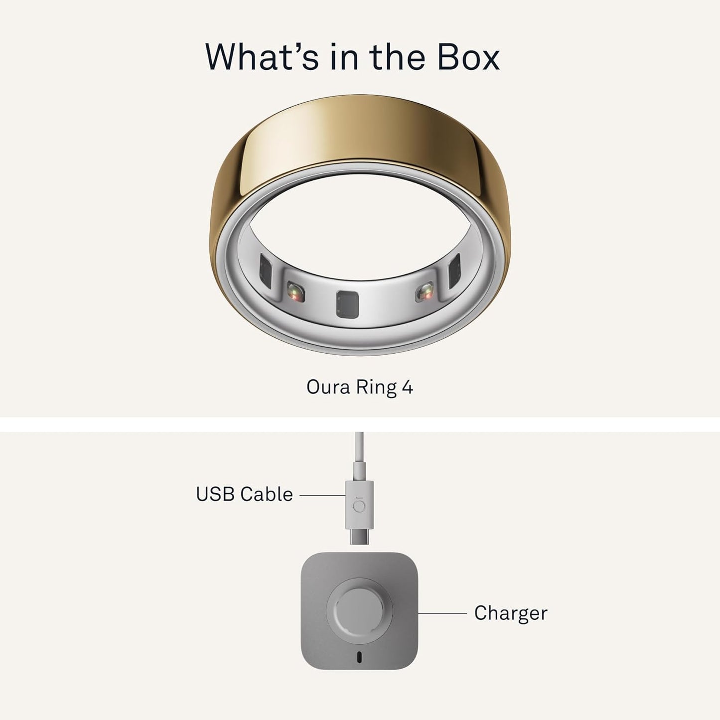 Oura Ring 4 - Gold - Size 9 - Smart Ring - Size First with Oura Ring 4 Sizing Kit - Sleep Tracking Wearable - Heart Rate - Fitness Tracker - Up to 8 Days of Battery Life
