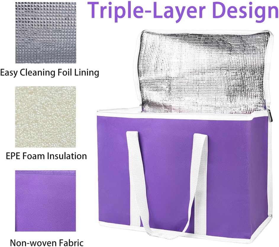 Purilite Select™ Insulated Food Delivery Bag – Extra Large Thermal Carrier for Hot & Cold Food Transport