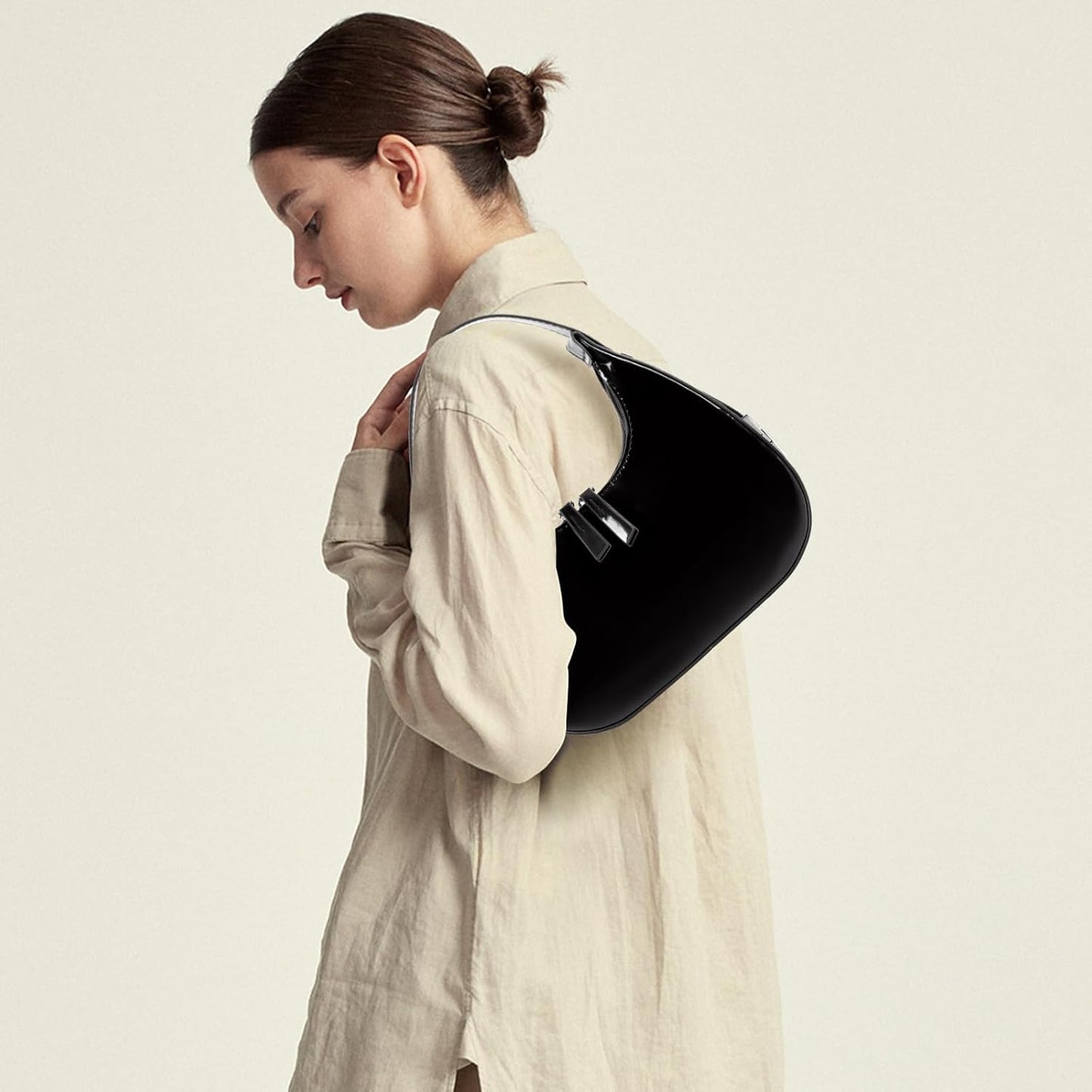 Prpeko Shoulder Bag Crescent Retro Y2k Hobo Handbags 90s Underarm Purse Bag Fashion Clutch Purses for Women