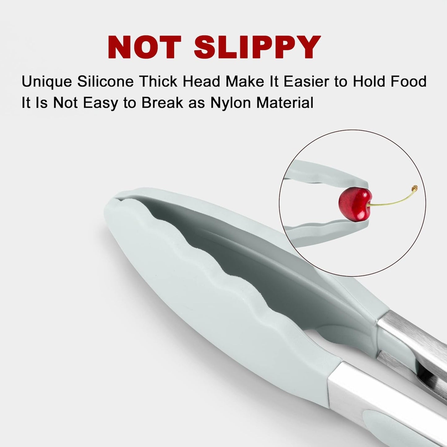 Purilite Select Silicone & Stainless Steel Kitchen Tongs