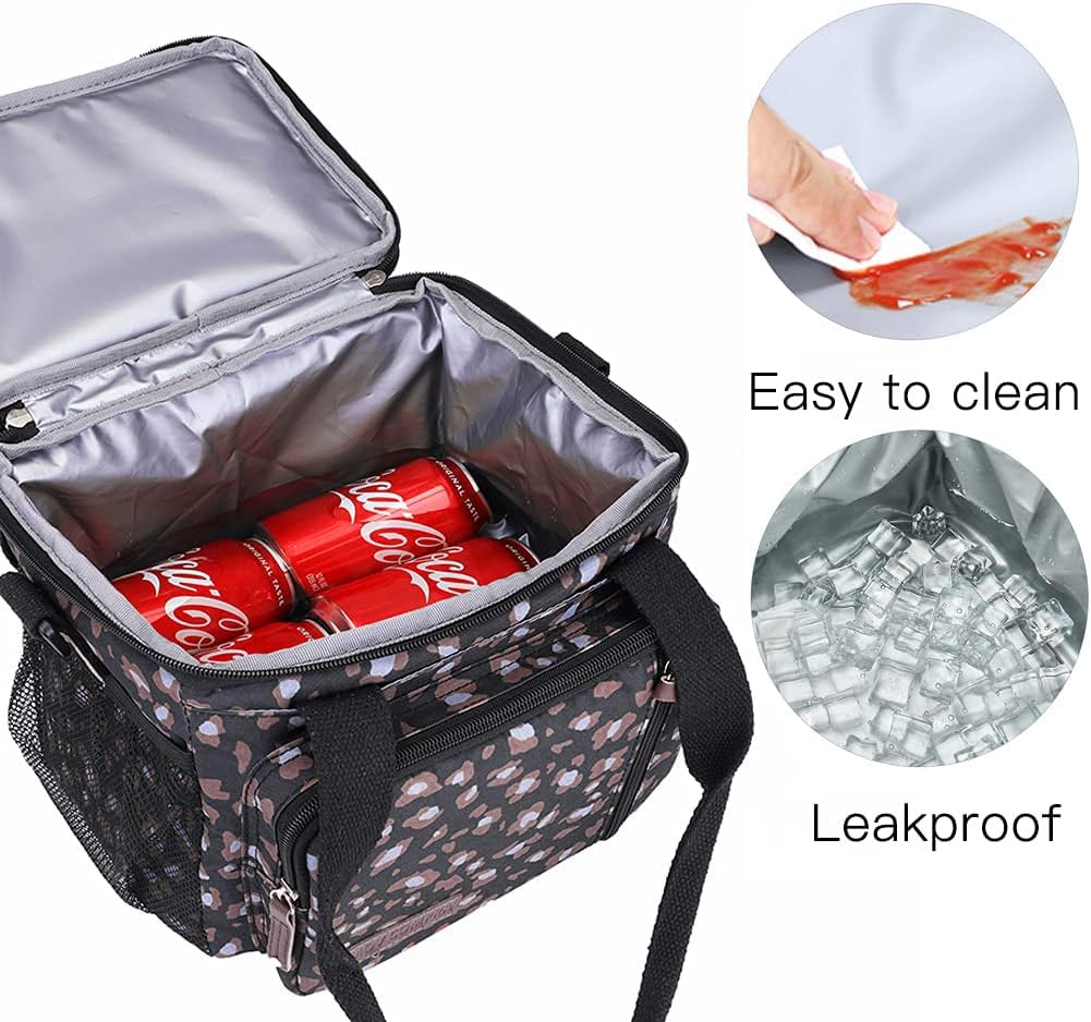 Lunch Bag Women Insulated Lunch Box for Work, Purple Expandable Large Lunch Bags, Leakproof Double Deck Lunch Box Cooler Bag(Purple)