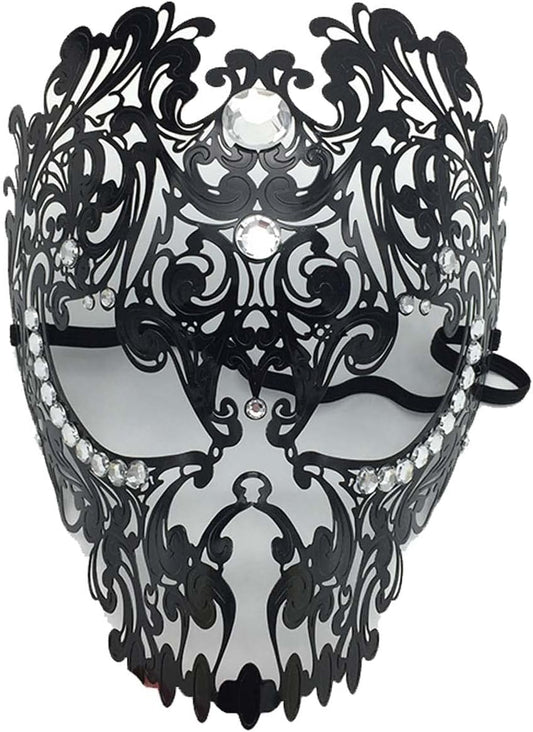 Sheliky Masquerade Mask Mardi Gras Costume Mask Christmas Cosplay Metal Party Mask - PuriLite