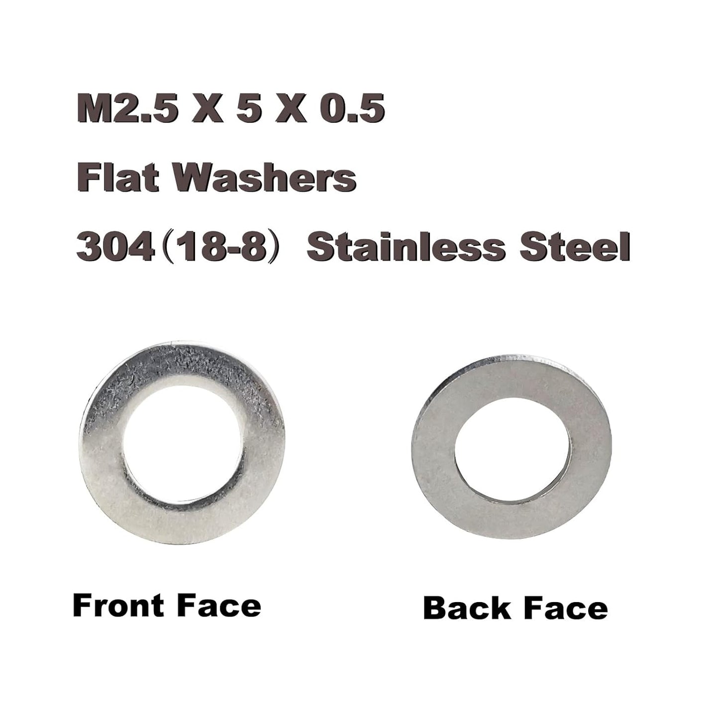 Fajoeda M6 Flat Washers 120Pcs M6 304 Stainless Steel Flat Washer for Bolts Screws, M6 x 12 mm x 1.5 mm