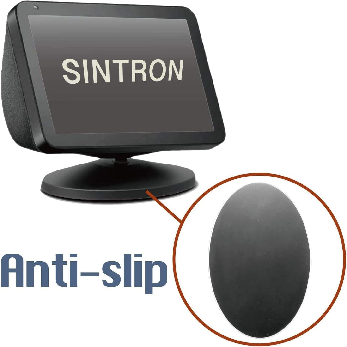 Sintron Smart Display Stand for Show 5 & Show 8 (1st Gen & 2nd Gen) - Adjustable Magnetic Stand Mount with 360 Degree Rotation, Tilt Function and Anti-Slip Base, Compatible with iPhone Models (Black)