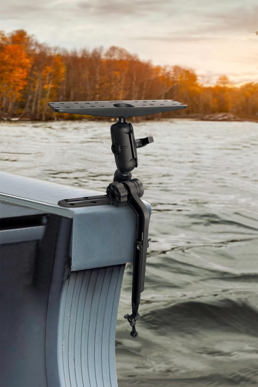 Strg Fish Finder Mount, Kayak Transducer Mounting Arm, Marine Electronics Mounts 1.5" Ball Universal Fish Finder Mount Base Compatible with Scotty Garmin Lowrance Fish Finder