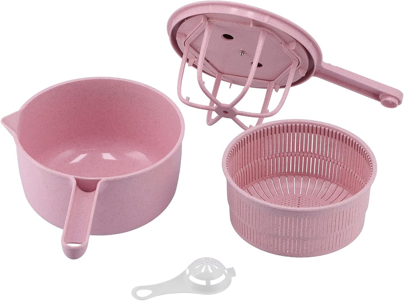Salad Spinner, Vegetable Drainer, Manual Salad Dehydrator for Washing, Cleaning & Drying Greens, Vegetables, Fruits, Vegetable Washer Dryer Drainer Strainer with Bowl & Colander(Blue)