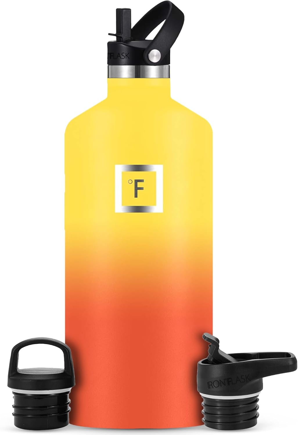 Camping & Hiking Hydration Canteens - 24oz 3 Lids (Narrow Straw/Spout Lid) Leak Proof Vacuum Insulated Stainless Steel - Hot & Cold Double Walled Sports Water Bottle