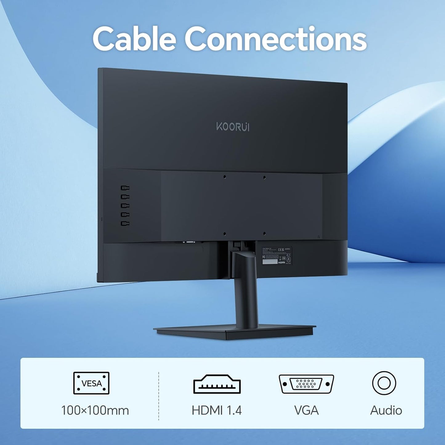 KOORUI 32 inch Curved Gaming Monitor - QHD (2560 x 1440) 2K Display, 170Hz 144Hz Monitors, 1500R Curvature, 1ms, HDR10, Adaptive Sync, Tilt Adjustable, DisplayPort HDMI, Black - 32E6QC