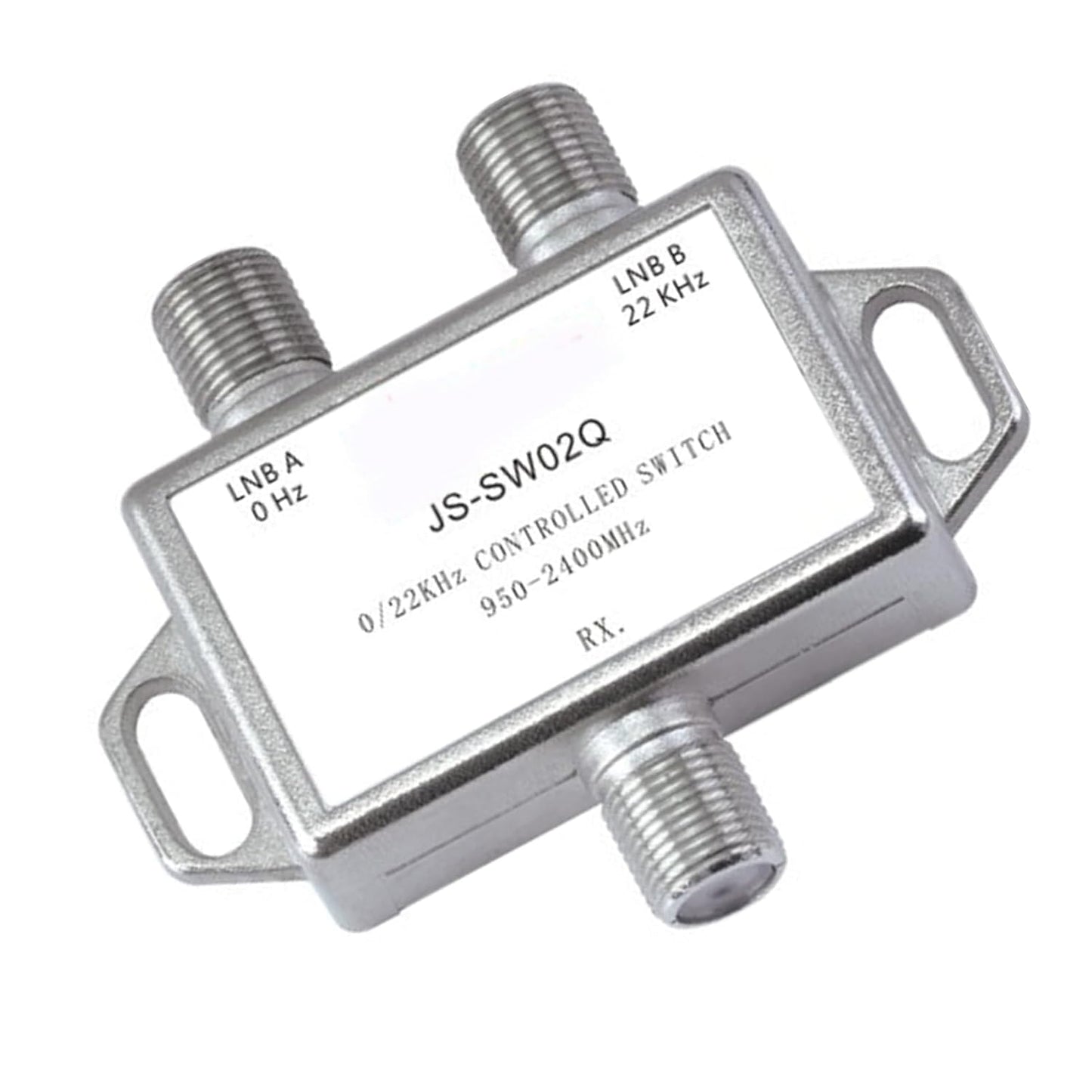 Satellite Switch, 0/22KHz, Compact Zinc Alloy TV Switch, Stable, Professional Easy to Use, Premium Material, for Switching TV Channels