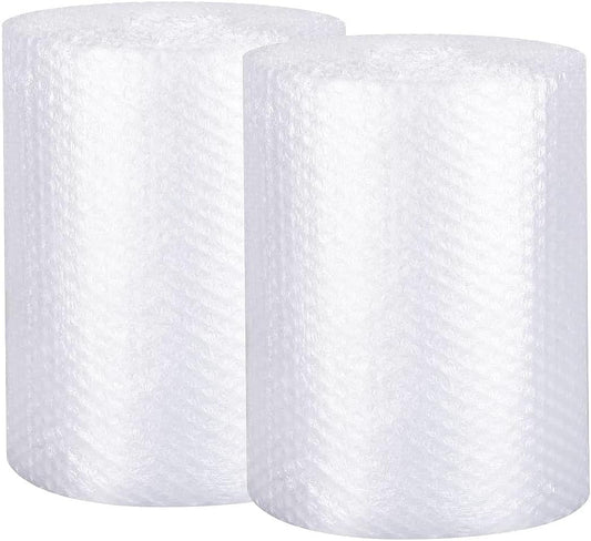 Bubble Cushioning Wrap Rolls 2-Pack,Easy to Tear Small Bubble Thicker & Durable for Packing Delivering & Moving Perforated every 12in 12 Inchx72 Feet Total (white),MR011902
