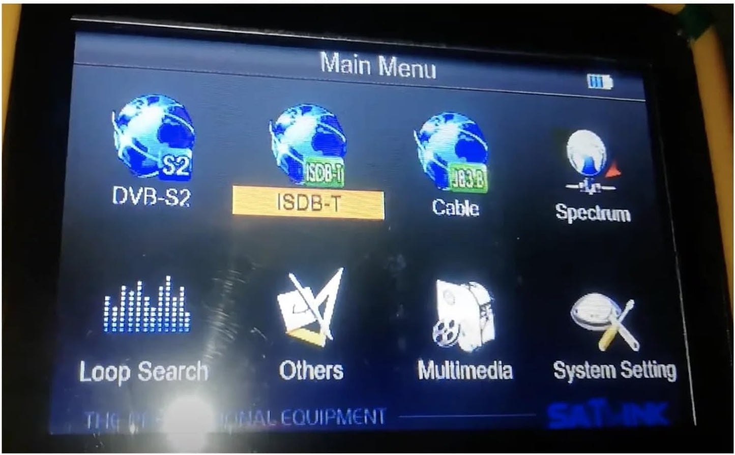 ST5260 Satellite Finder DVB-S2/ISDB-T/Cable Combo Signal Meter H.265 1080p 4.3inch St-5260