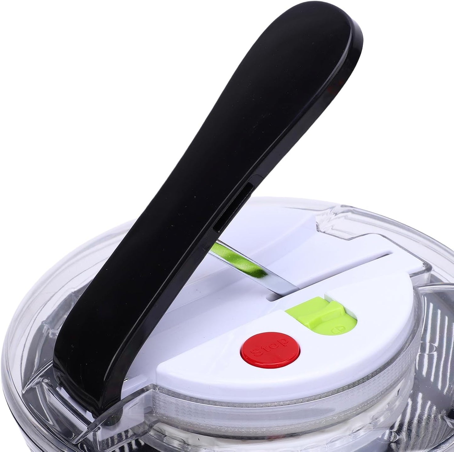 SENECESLI Salad Spinner, Easy Press Vegetable Dryer PP for Lettuce (Black)