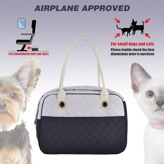 Coolton Pet Carrier - Airline Approved for Small Dogs and Cats, Travel Bag for Outdoor Walking and Travelling, Dog Purse Shoulder Tote - PuriLite