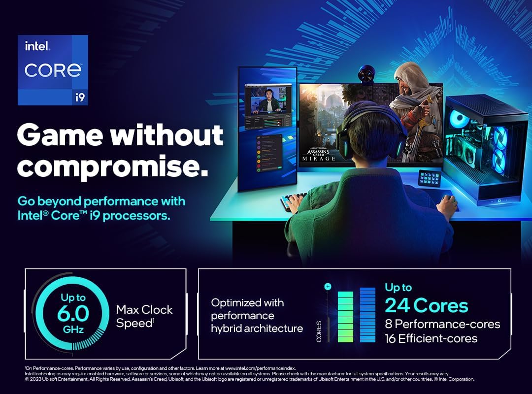 Intel® Core™ i9-14900KF New Gaming Desktop Processor 24 cores (8 P-cores + 16 E-cores) - Unlocked