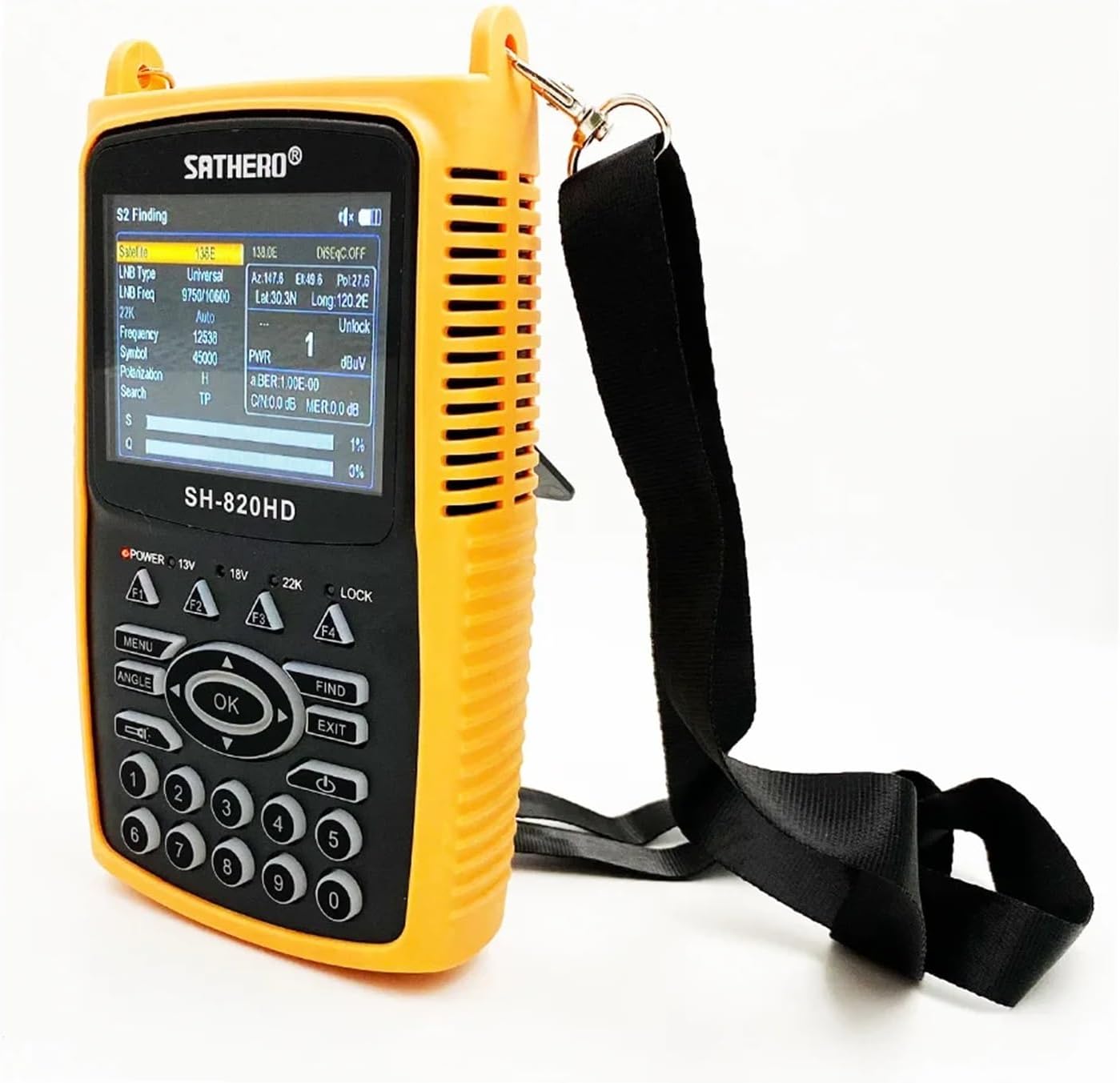 SH-820HD 3.5inch Combo Satfinder Satellite Finder Meter H.265 HEVC DVB-S/S2/T/T2/C/CCTV HD Digital Signal Finder Meter(S2)
