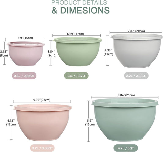 Purilite Select Plastic Mixing Bowl Set