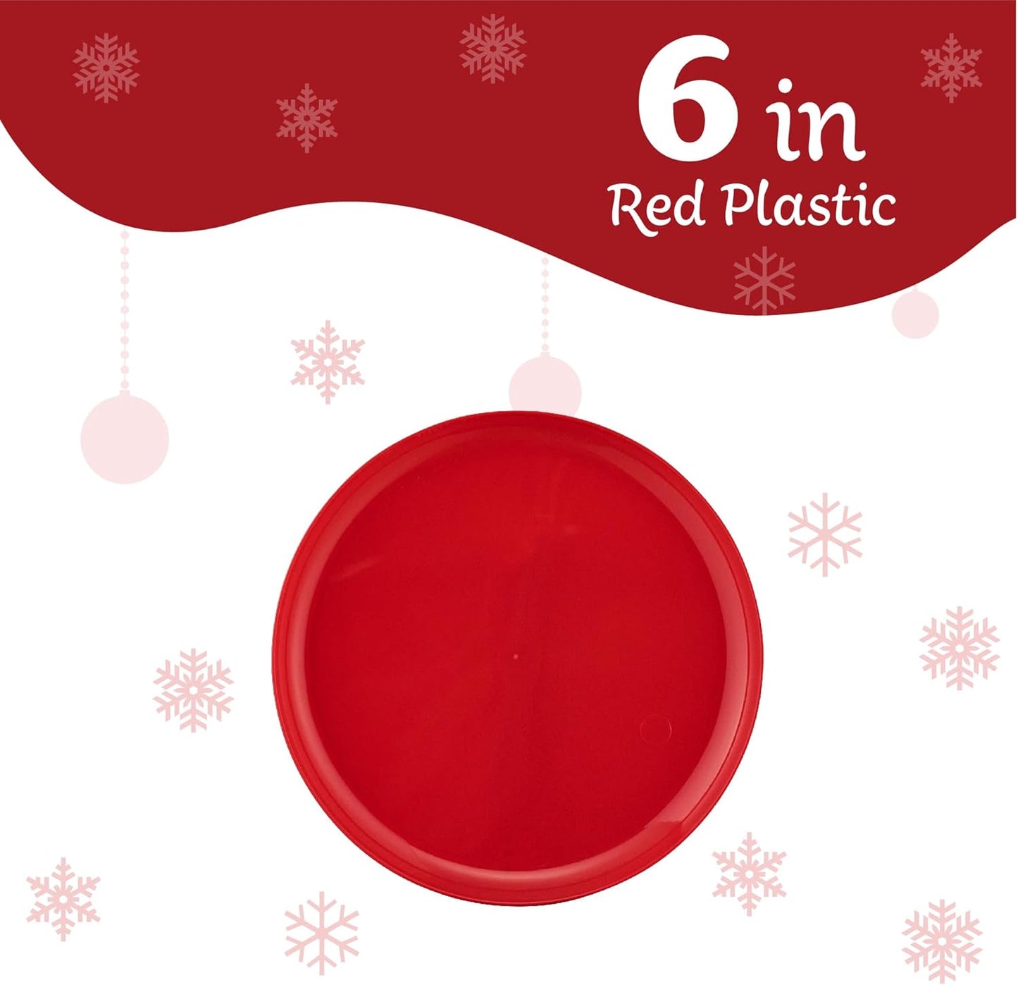 PLASTICPRO [30 Pack 10.7'' Christmass Green Plastic Party Plates Edge Collection Premium heavyweight Elegant Disposable Tableware Dishes