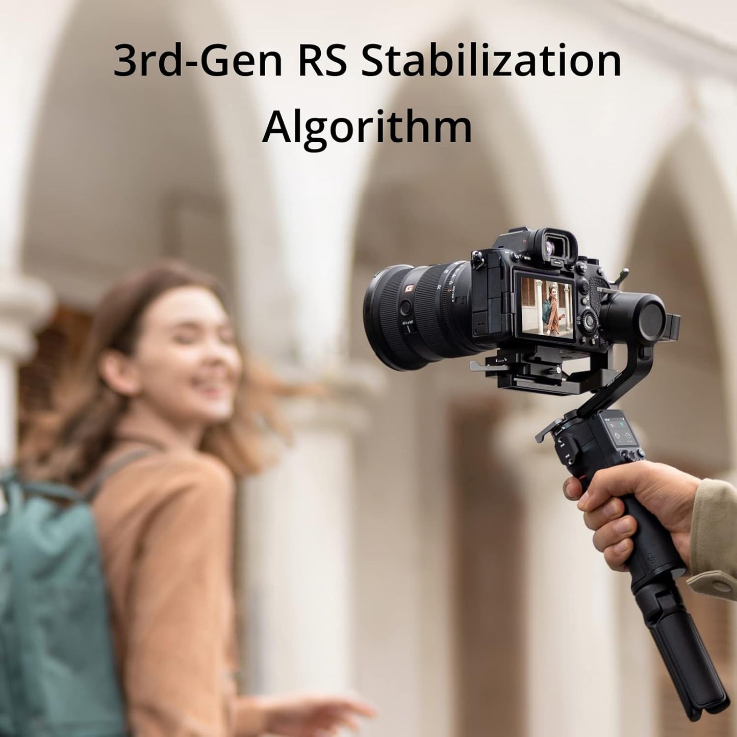 DJI RS 3 Mini, 3-Axis Gimbal Stabilizer for Cameras Canon/Sony/Panasonic/Nikon/Fujifilm, 2 kg (4.4 lbs) Tested Payload, Camera Stabilizer, Camera Gimbal with Native Vertical Shooting