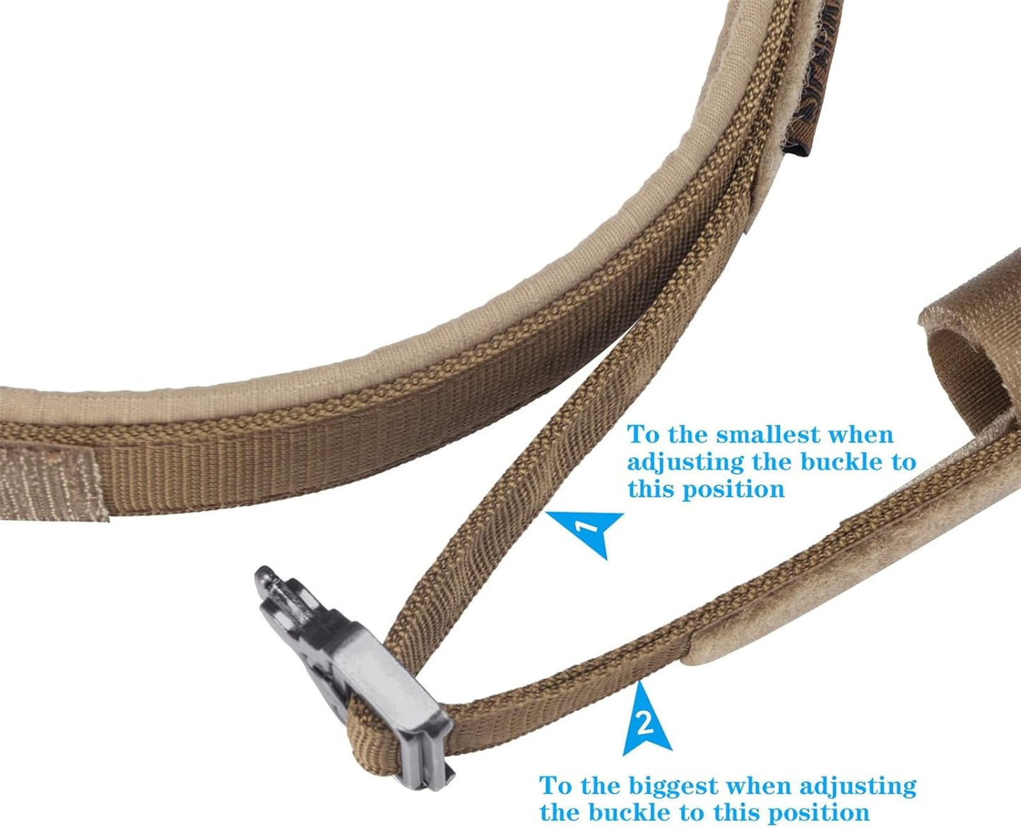 EXCELLENT ELITE SPANKER Tactical Dog Collar Nylon Adjustable K9 Collar Military Dog Collar Heavy Duty Metal Buckle with Handle(Coyote Brown-XL)