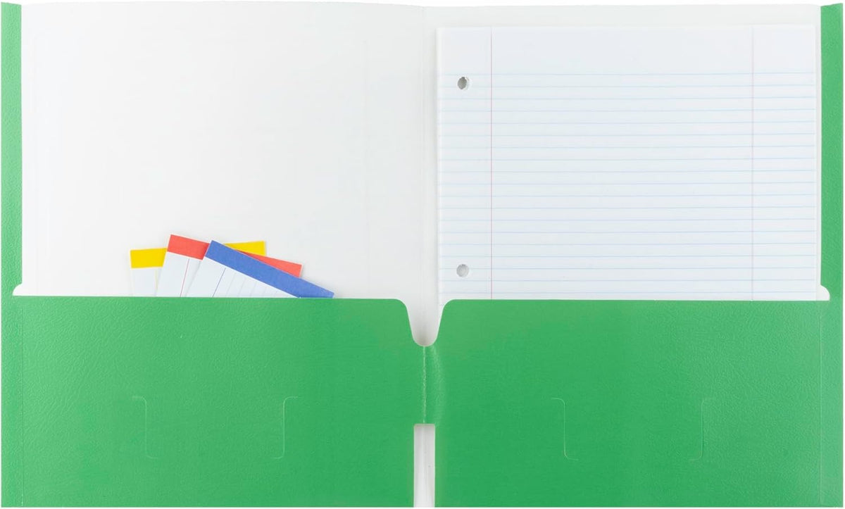 Hilroy Twin Pocket Portfolios, 9.5" x 11.75", 4-Pack, Assorted Colours (06042) - PuriLite