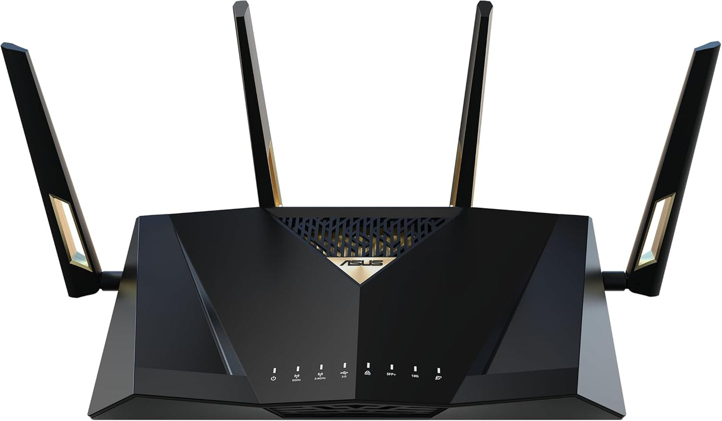 ASUS RT-BE86U BE6800 Dual-Band WiFi 7 Router, Supports 4096-QAM, MLO, AI WAN Detection, AiMesh, Subscription-Free Network Security, and Comprehensive VPN Features, Guest Network Pro, Gaming