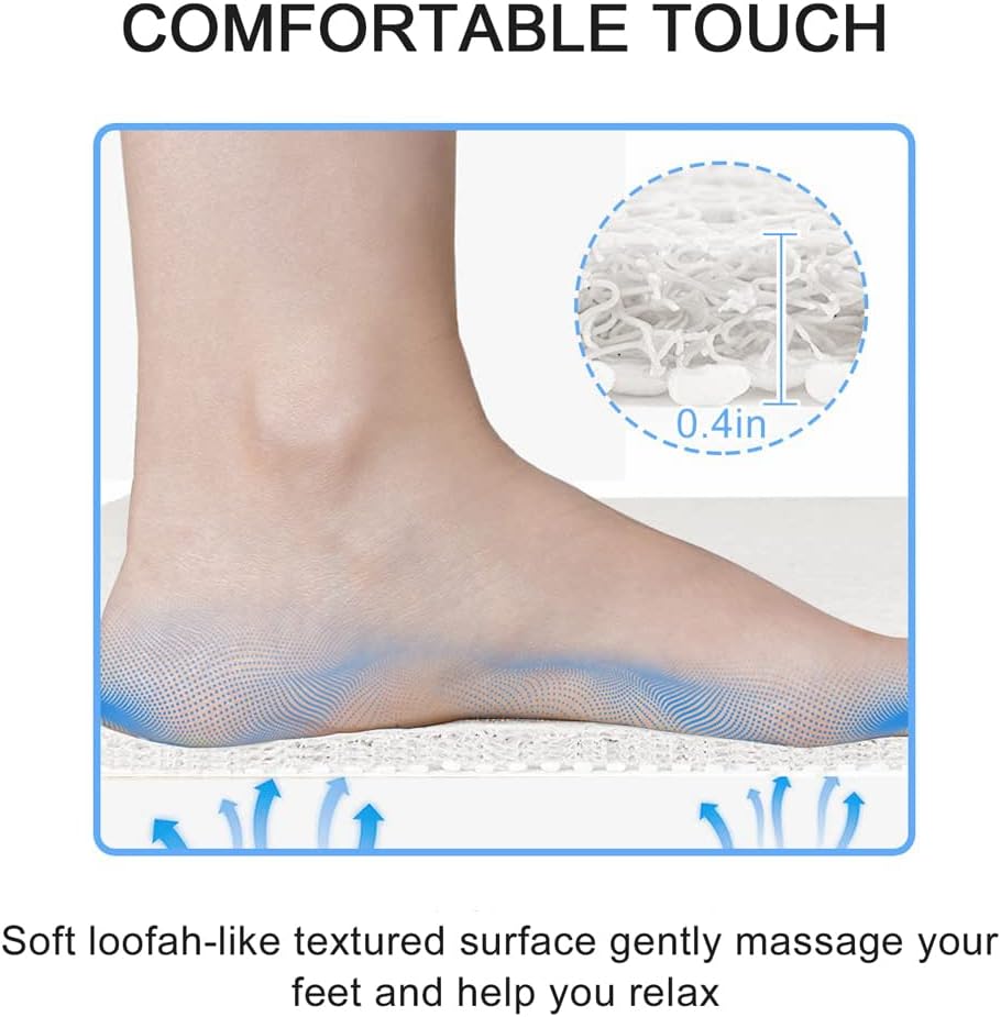 Loofah Mats for Shower, Non Slip | Quick Drying | Soft on Your Feet | Soft Textured Shower Mat Bath Mat Bathtub Mat Massage Mat Loofah Mat for Bathroom,Shower Tub or Wet Areas
