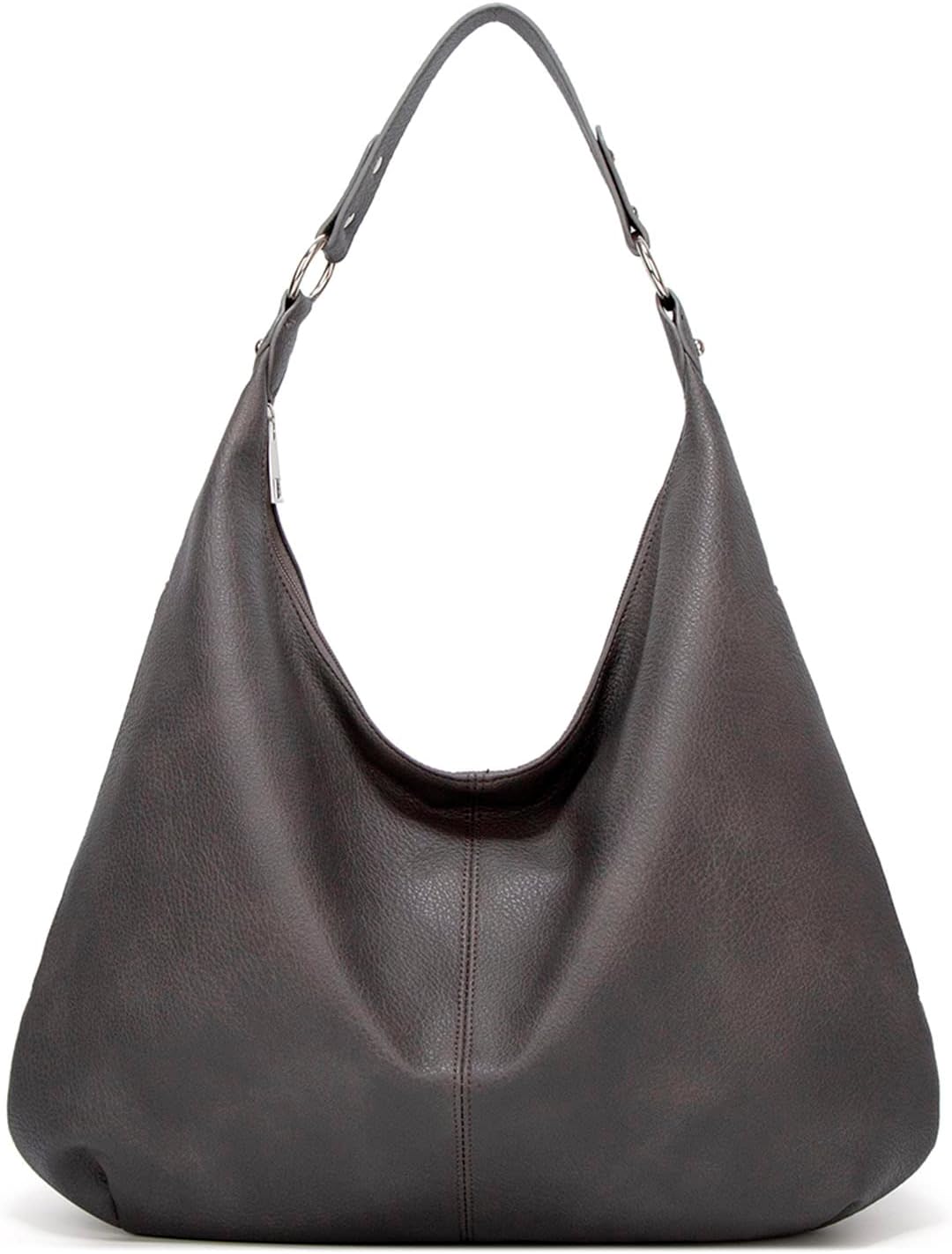Ashioup Hobo Bags for Women Soft PU Leather Shoulder Bag Vintage Slouchy Handbag with Zipper - PuriLite