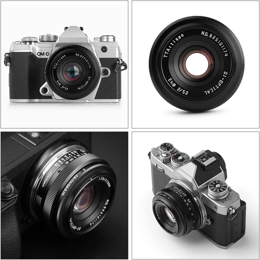 TTARTISAN 25mm F2 Wide-Angle APS-C Camera Lens Large Aperture Manual Fixed Compatible with Fuji X-Mount Cameras X-A2 X-A3 X-A5 X-A7 X-H1 XT1 X-T2 X-T3 X-T20 X-T30 X-T100 X-T200 X-PRO1