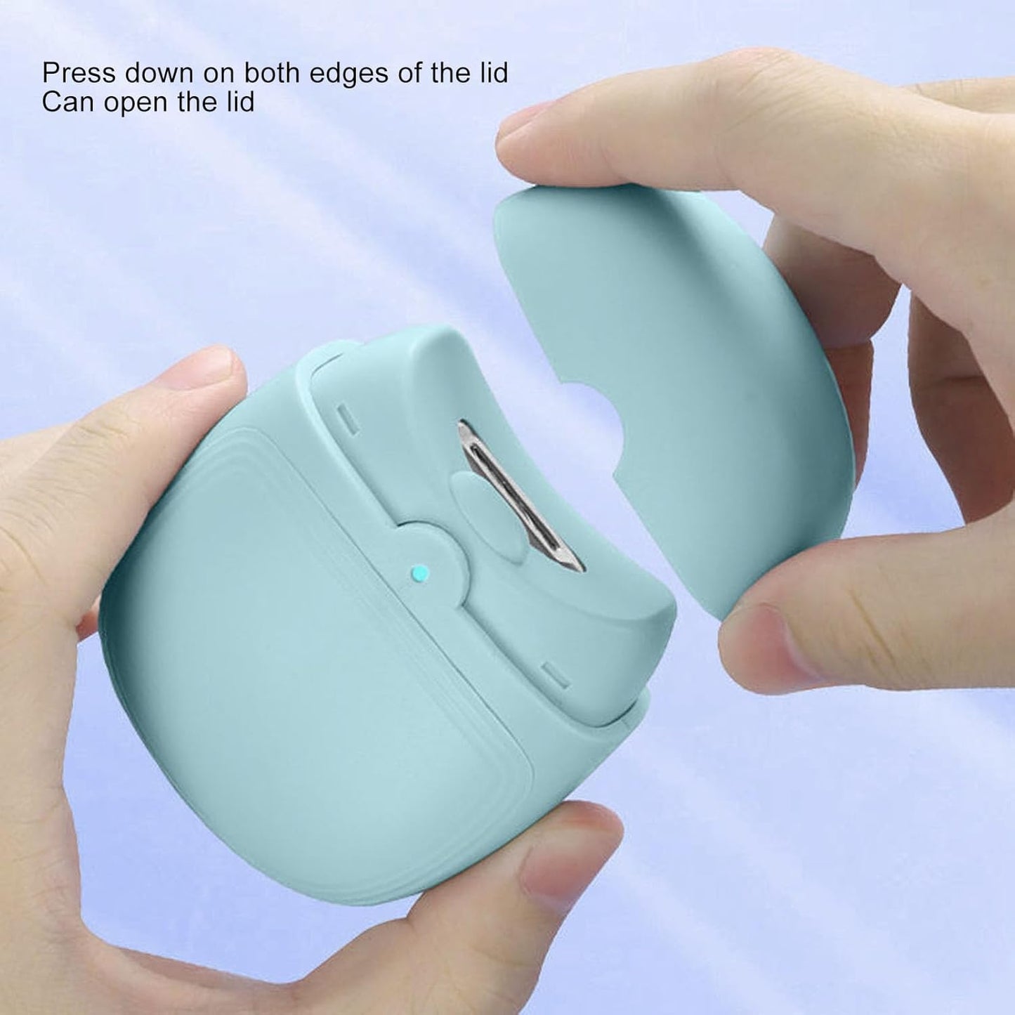 Electric Automatic Nail Clipper, Safety Baby Nail Trimmer with LED Light & 2 Speeds, Fast Trimming Polish, USB Rechargeable Fingernail Trimmer for Baby, Kids, Seniors and Adult