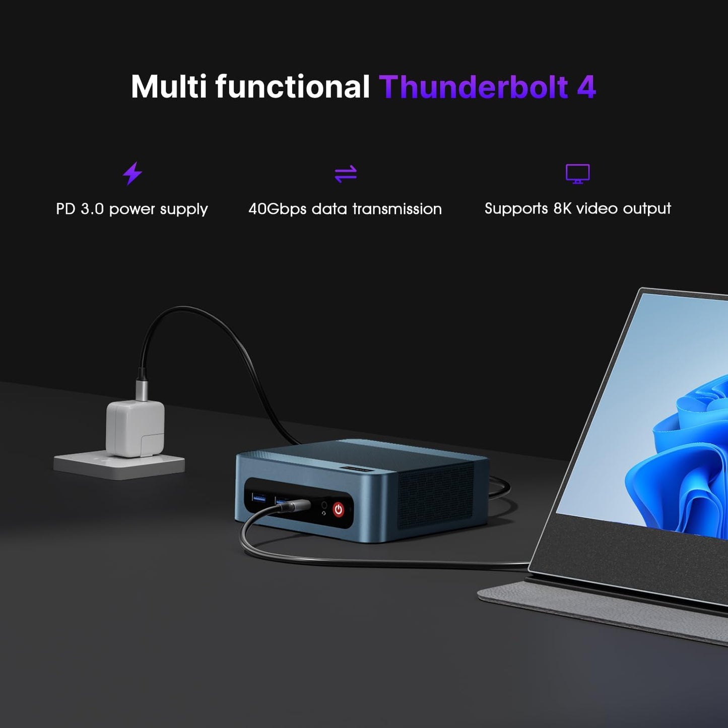 BOSGAME Mini PC P2 Pro, Intel i9-12900H (14C/20T,up to 5GHz) 32GB DDR5 RAM 1TB PCIe Gen 4 NVMe SSD Mini PC, 1x Thunderbolt 4 Port, 2X 2.5G LAN Ports,4K Triple Display, WiFi 6E, Bluetooth 5.2