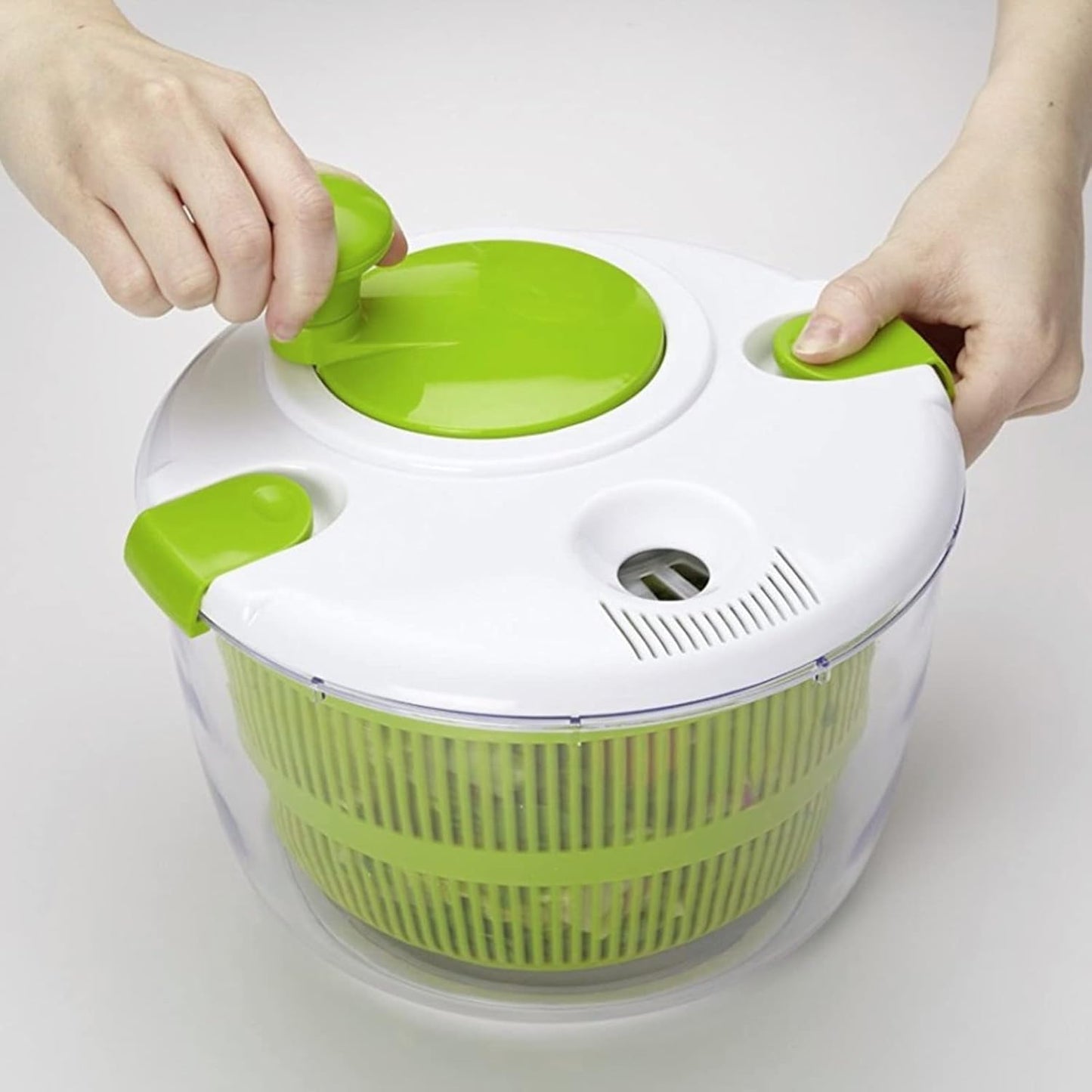 Salad Spinner with Hand Crank, Multifunctional Vegetable Spinner, Salad Dryer, Kitchen Tool