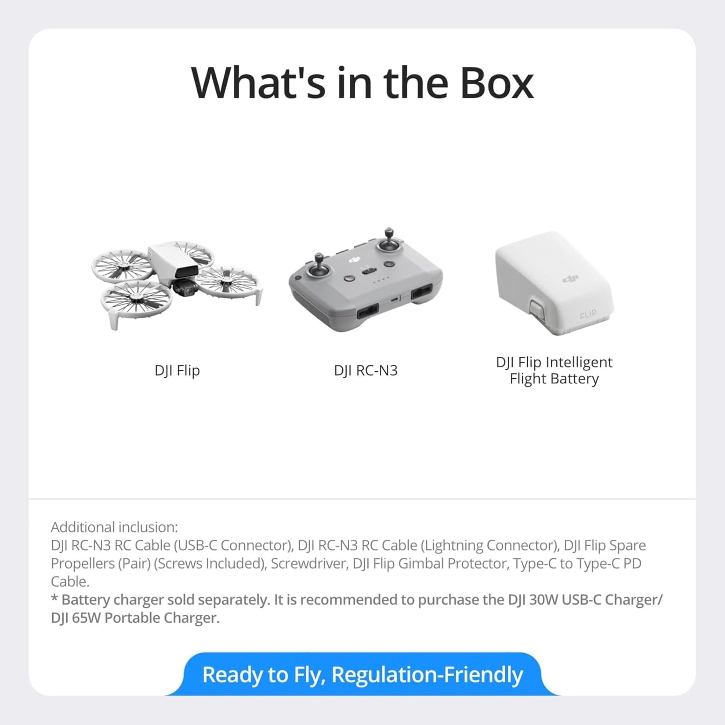 DJI Flip (RC-N3), Drone with 4K UHD Camera for Adults, Under 249 g, 3-Axis Gimbal Stabilization, 44000ft/13km Video Transmission, Palm Takeoff, Auto Return, 31-Min Flight Time, Intelligent Flight