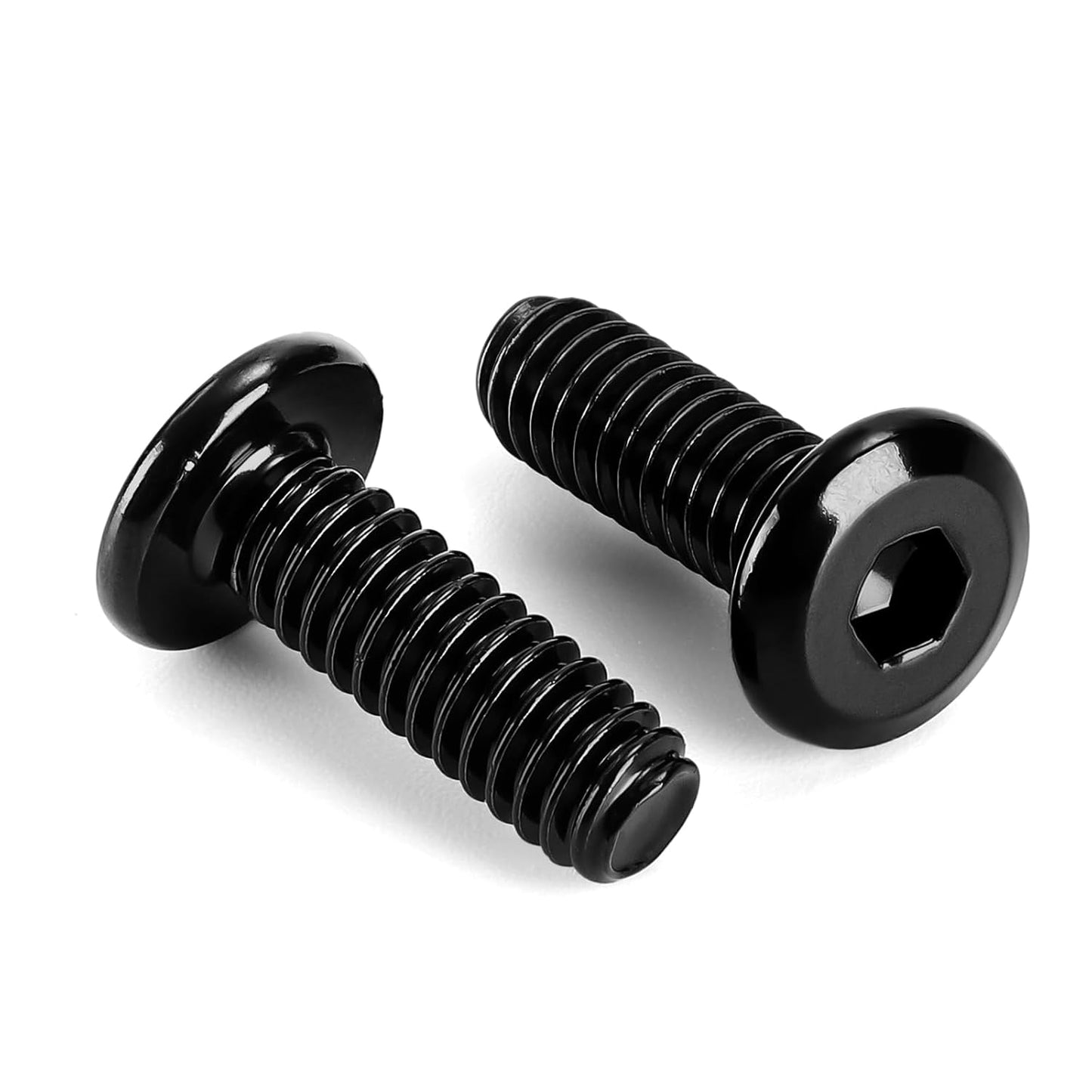 1/4-20 x 1-1/4" Flat Head Hex Socket Cap Screws Bolts, Stainless Steel 18-8 Black Finish, Fully Threaded, 25 PCS