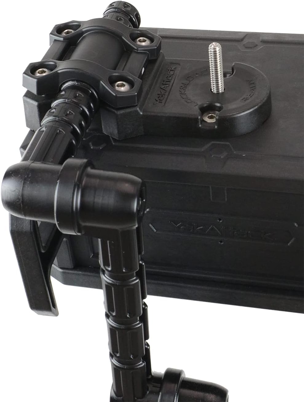 YakAttack CellBlok with Switchblade Transducer Arm | Track-Mounted Battery Box & Adjustable Fish Finder Mounting System for Kayaks | No-Drill, Easy Install | Made in USA