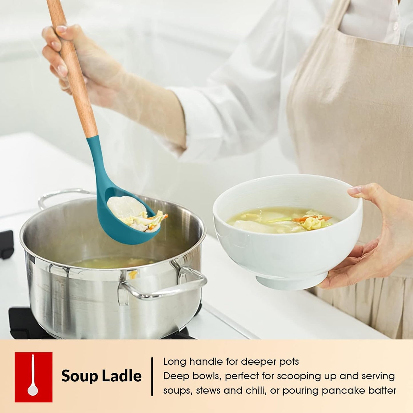 Purilite Select 6-Piece Silicone Cooking Utensil Set