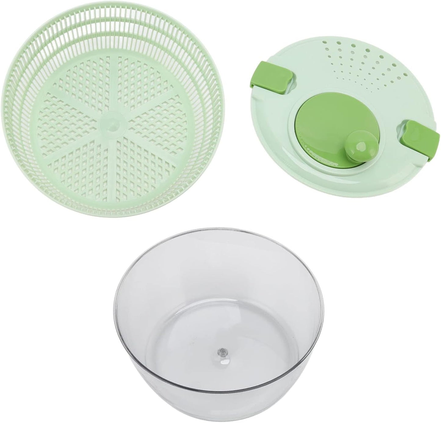 Restokki Vegetable Dryer PP Salad Spinner Multifunction Drainer Bowl Kitchen Green 4L Capacity