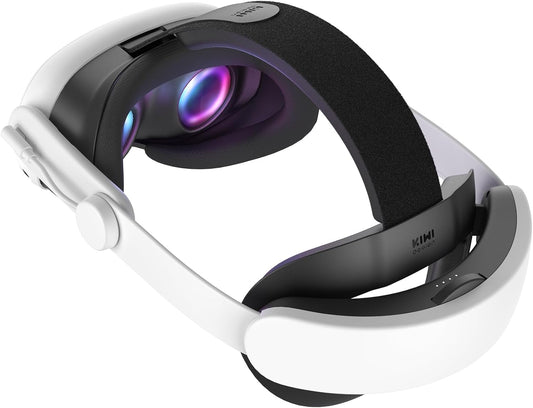 KIWI design K4 Boost Battery Head Strap for Meta Oculus Quest 3/3S, Adjustable VR Headband Accessories with Dual Charge, Extend Playtime & Reduce Facial Stress