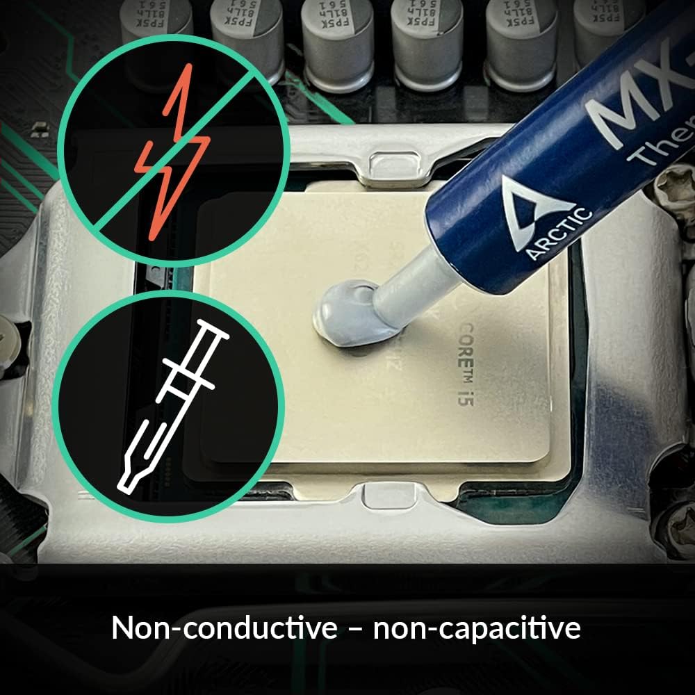 ARCTIC MX-4 (incl. Spatula, 4 g) - Premium Performance Thermal Paste for All Processors (CPU, GPU - PC, PS4, Xbox), Very high Thermal Conductivity, Long Durability, Safe Application, Non-Conductive