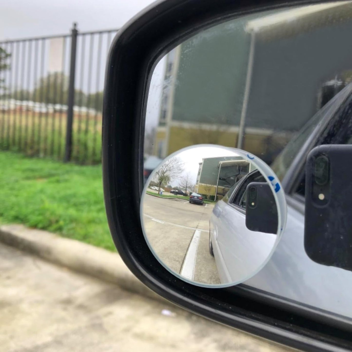 Ampper Blind Spot Mirror, 2" Round HD Glass Frameless Convex Rear View Mirror, Pack of 2 - PuriLite