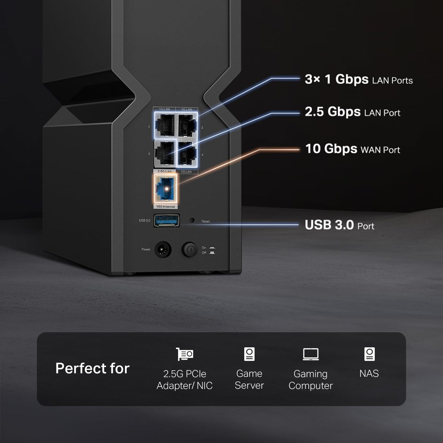 TP-Link Dual-Band BE3600 Wi-Fi 7 Router (Archer BE230) - 4-Stream 3.6 Gbps, 2×2.5G + 3×1G Ports, USB 3.0, 2.0 GHz Quad Core, 6 Antennas, VPN Clients & Server, EasyMesh, HomeShield, MLO, Private IOT