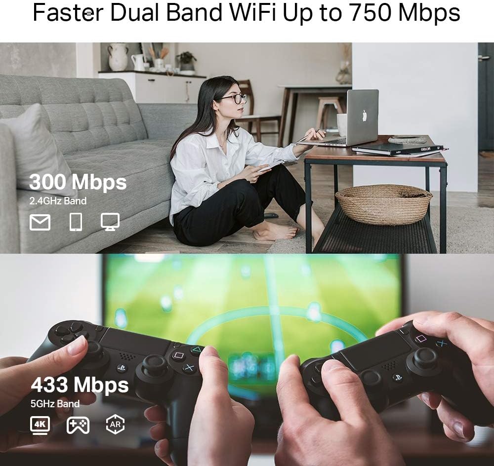 TP-Link AC1750 WiFi Extender (RE450) - Up to 1750Mbps, Dual Band WiFi Repeater, Internet Booster, Extend WiFi Range Further