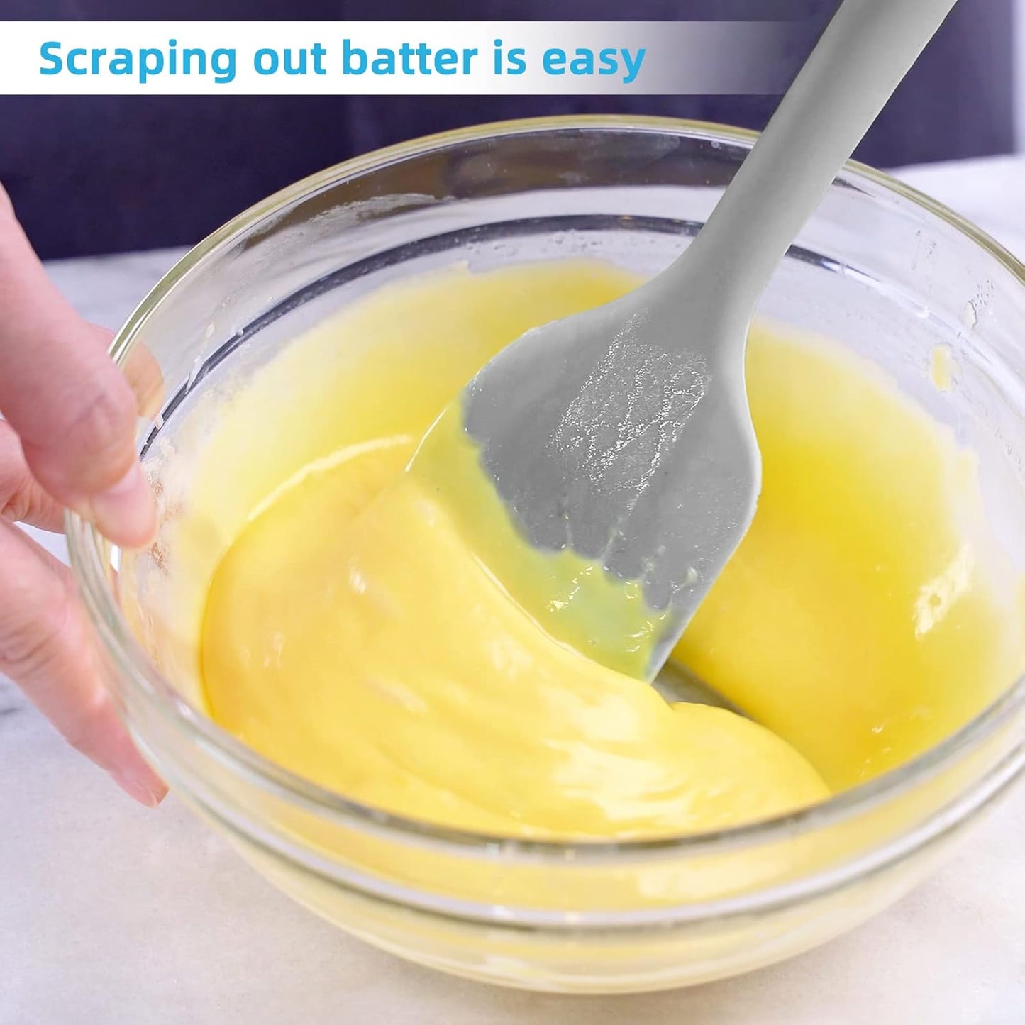 Secura Silicone Spatula,Non Stick Rubber Kitchen Spatulas,Suitable for Cooking,Mixing and Collect Milk Foam