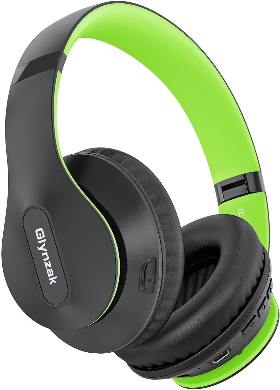 Glynzak Wireless Bluetooth Headphones Over Ear 65H Playtime HiFi Stereo Headset with Microphone and 6EQ Modes Foldable Bluetooth V5.3 Headphones for Desktop Computer Laptop Rose Gold