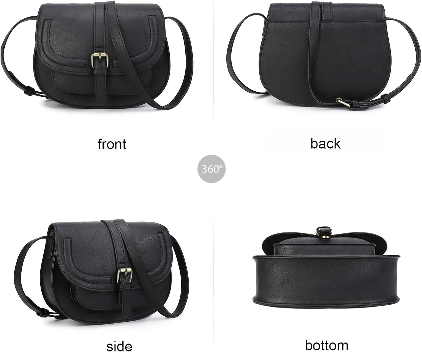 Crossbody Bags for Women Small Over the Shoulder Saddle Purses and Boho Cross body Handbags,Vegan Leather