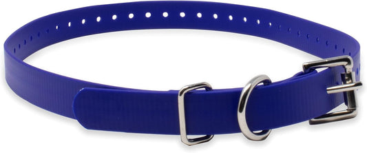 Educator Biothane Dog Collar, Waterproof, Odorproof, Metal Buckle and D Ring, Adjustable for Custom Fit, Cool and Comfortable, for Small, Medium, or Large Dogs, 3/4-Inch, Blue