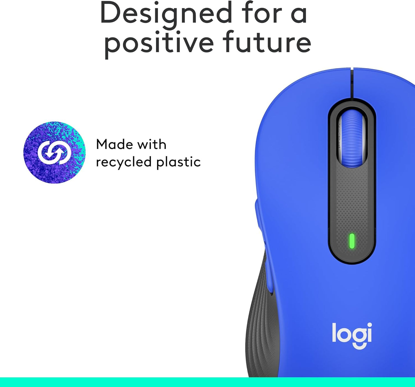Logitech Signature M650 L Full Size Wireless Mouse - For Large Sized Hands, 2-Year Battery, Silent Clicks, Customizable Side Buttons, Bluetooth, for PC/Mac/Multi-Device/Chromebook - Black