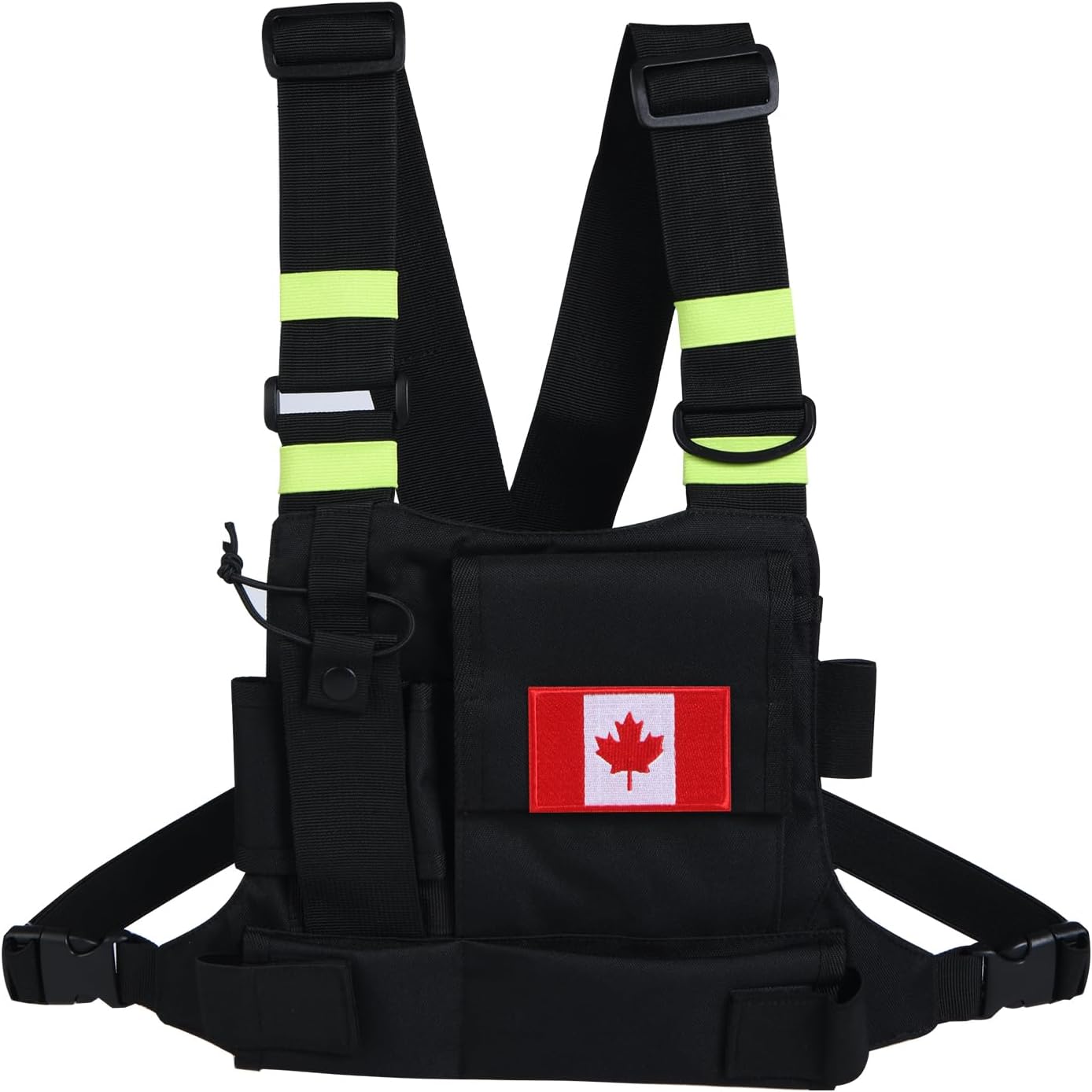 Radio Harness Tactical Vest Radio Holster Chest Rig Walkie Talkies Chest Bag Two Way Radio Chest Pack Outdoor Sports Tool Vest for Security, Fishing, Hunting, Convoy, Hiking and Tourism