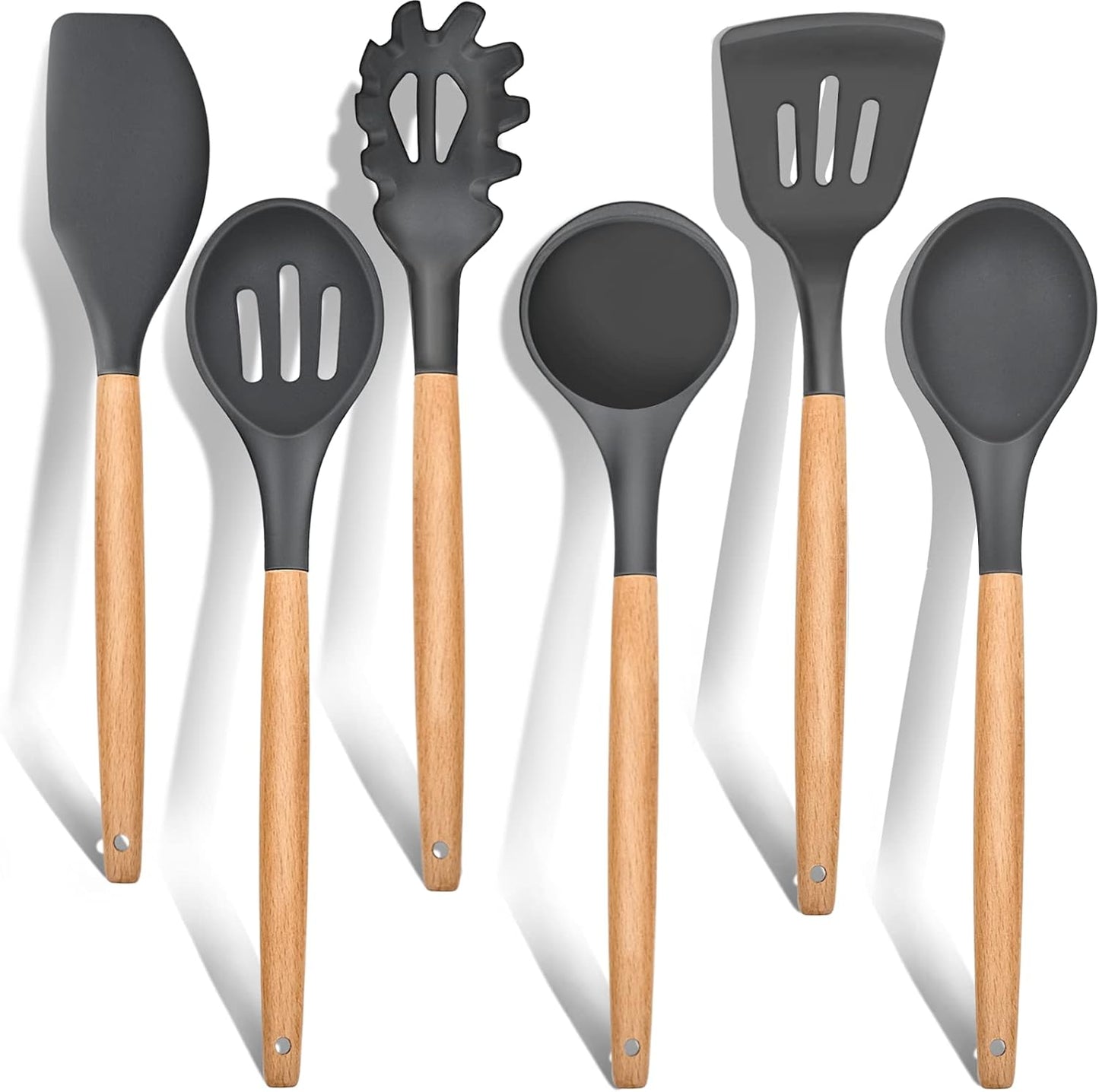 Purilite Select 6-Piece Silicone Cooking Utensil Set