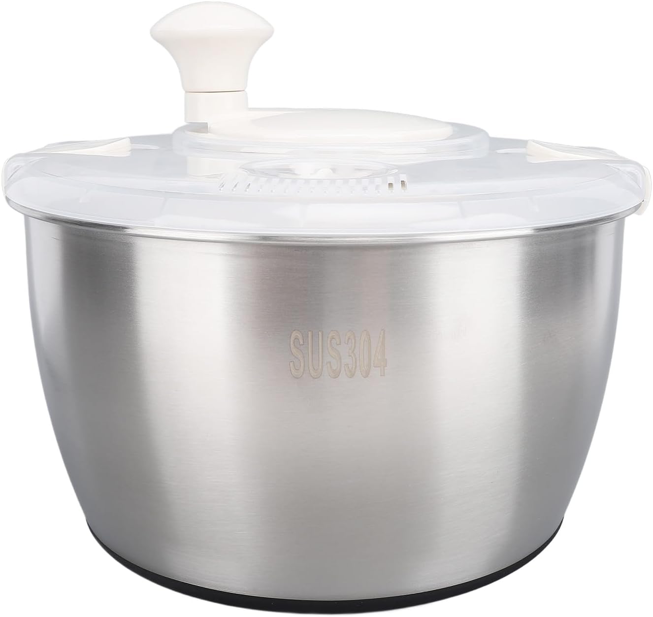 Stainless Steel Salad Spinner 5L Multifunctional Lettuce Spinner Vegetable Dryer with Lid Drain Bowl Colander for Home Kitchen