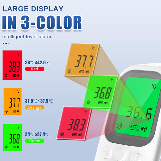 Digital Infrared Thermometer for Adults & Kids with Fever Alarm, 2 x 32 Memory Function, Fast & Accurate Temperature Reading, Reliable Baby Thermometer for Home Use